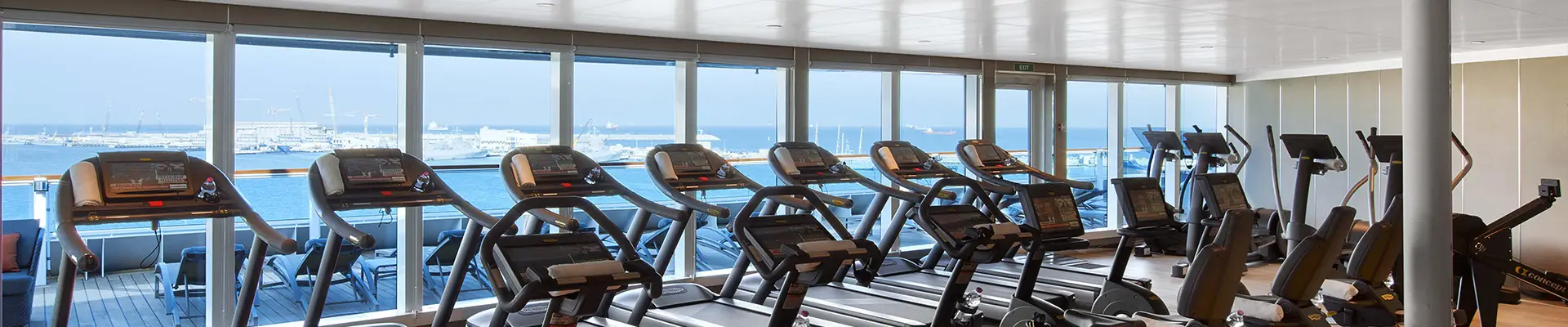 The Fitness center on seabourn ships