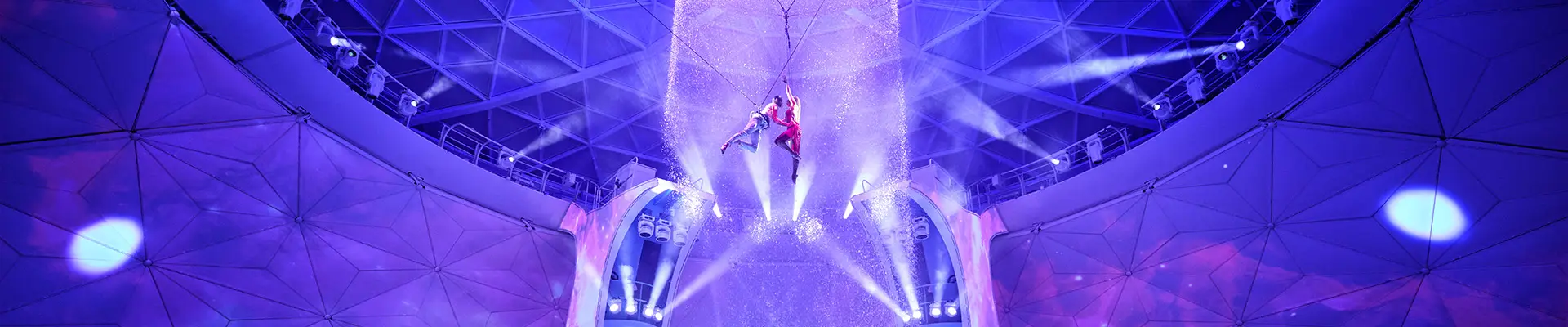 A Show at the Aqua Theatre aboard a Royal Caribbean ship