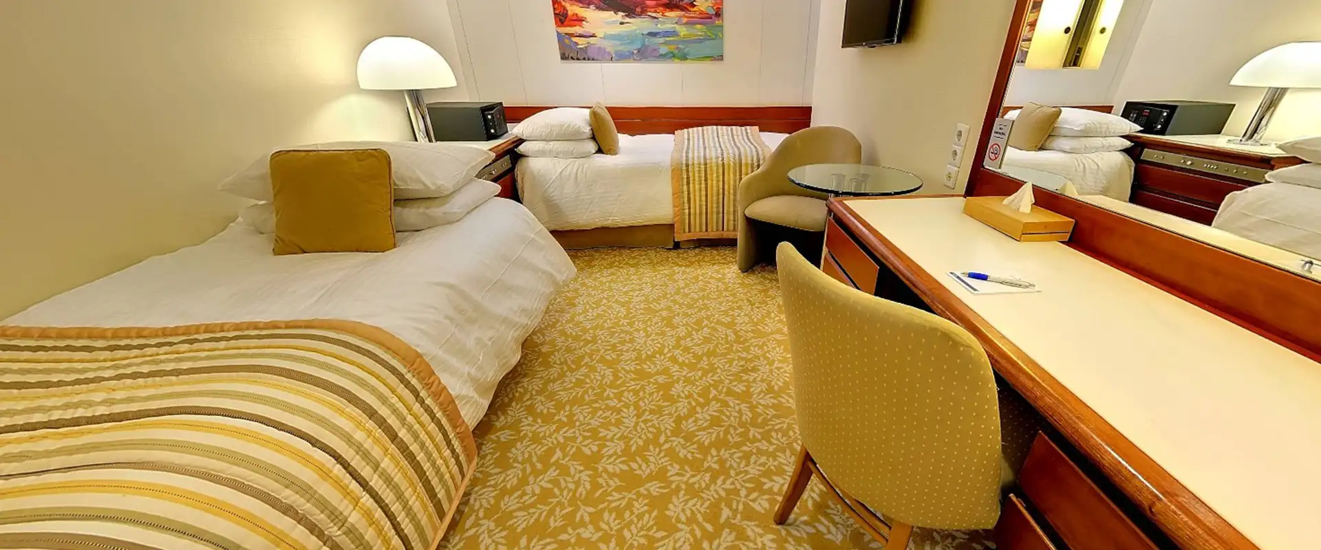 The inside cabin on Fred Olsen Ships