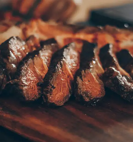 A sliced Steak
