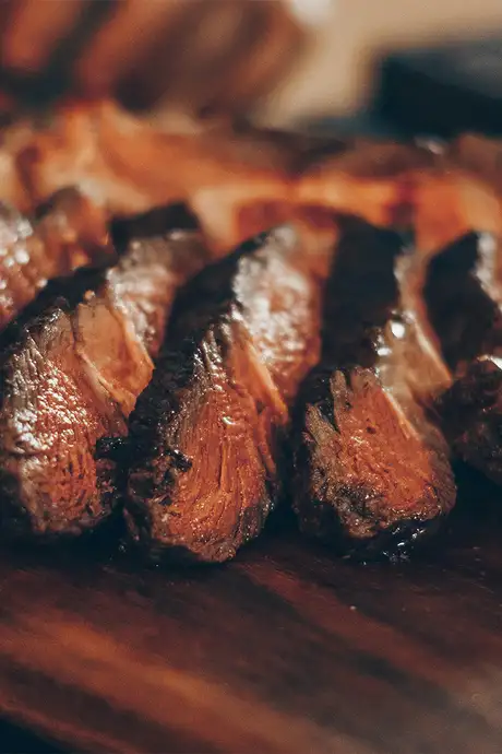 A sliced Steak