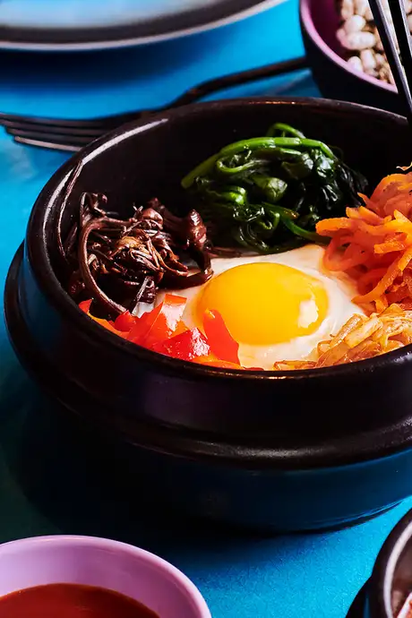A dish served at Gunbae aboard Virgin Voyages Ships