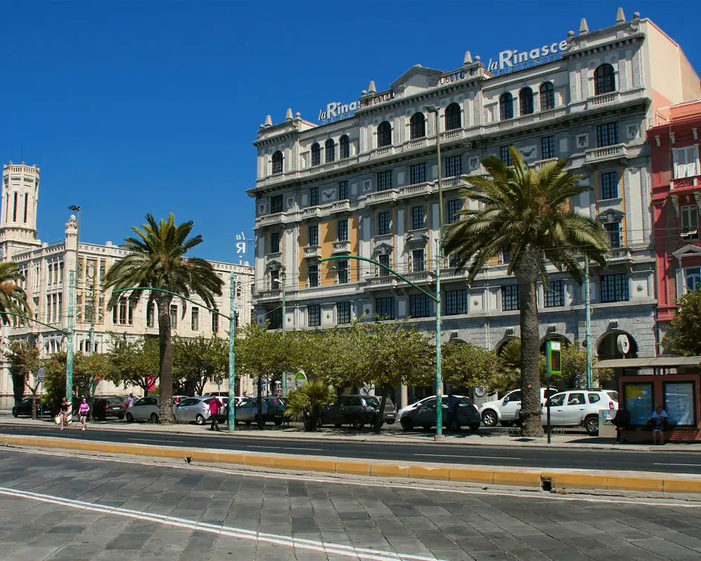 A View of a Street in Cagliari