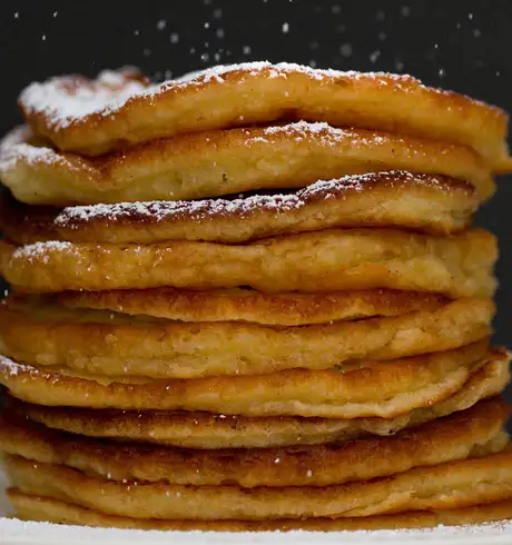 A stack of pancakes