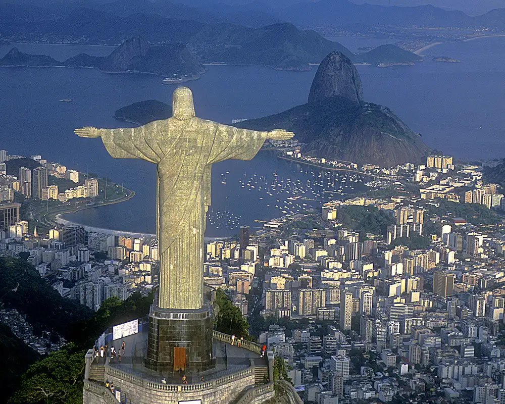 A view of Rio De Janeiro from behind the Christ The Redeemer Statue
