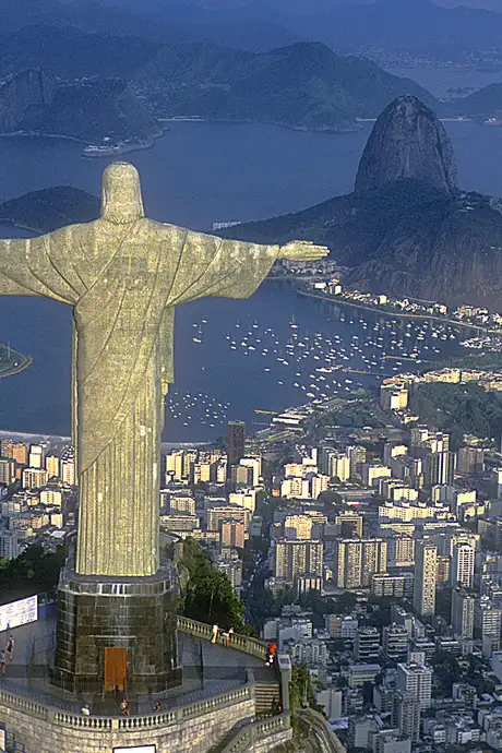 A view of Rio De Janeiro from behind the Christ The Redeemer Statue