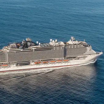 The MSC Seaside at Sea