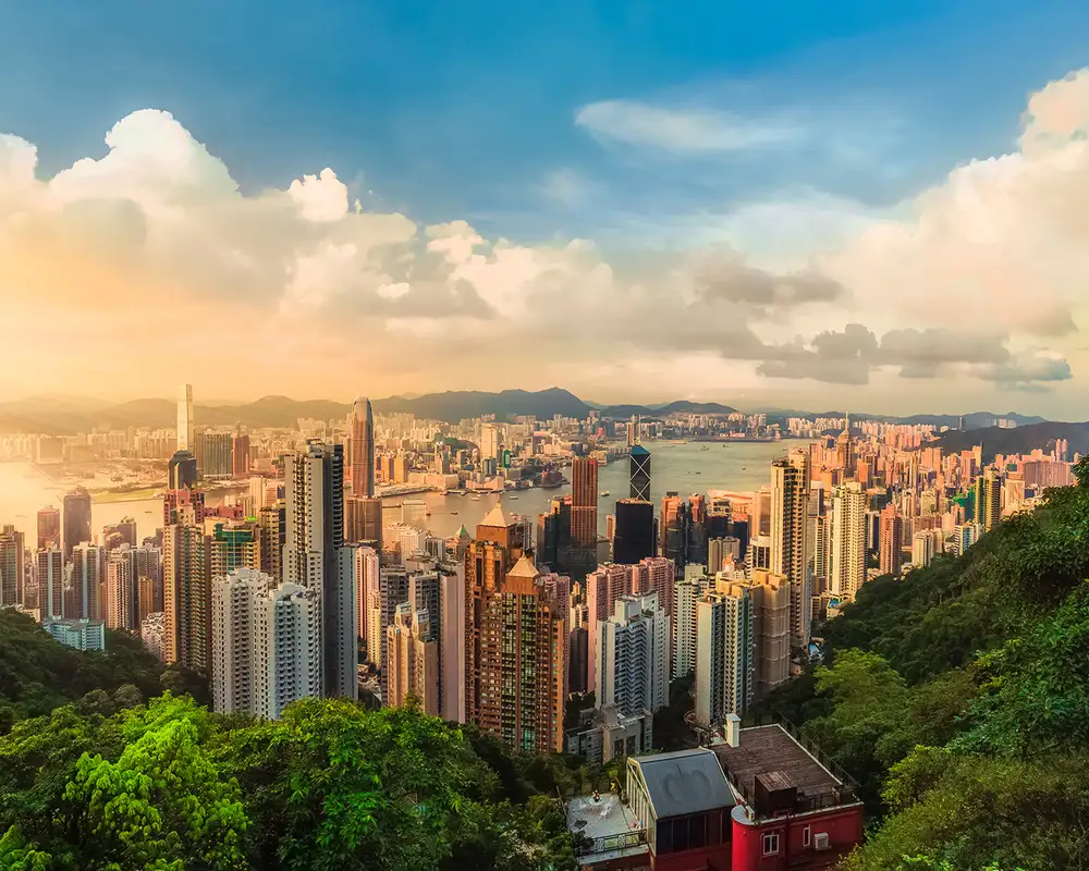 The view from Victoria Peak of Hong Kong's Skyline