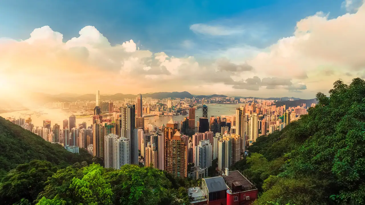 The view from Victoria Peak of Hong Kong's Skyline