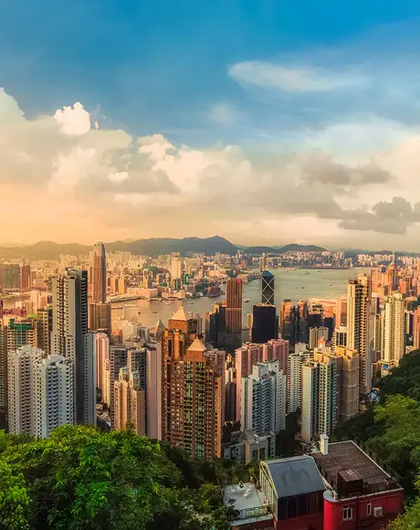 The view from Victoria Peak of Hong Kong's Skyline