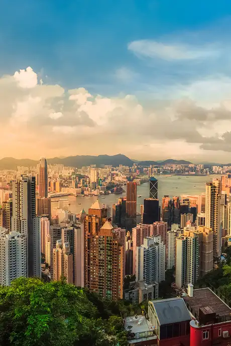 The view from Victoria Peak of Hong Kong's Skyline