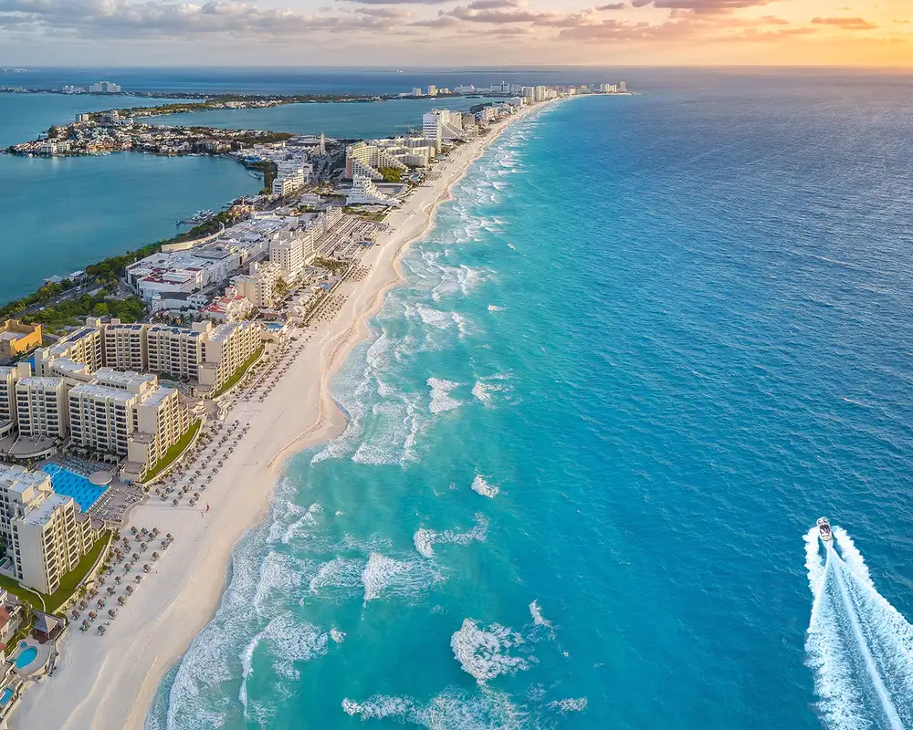 An Aerial view of Cancun