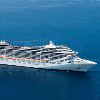 The MSC Divina at sea