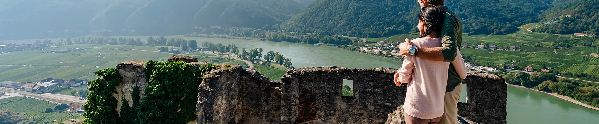 A Couple looking out over a Hill