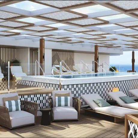 A View of the Sea Terrace aboard the Oceania Sonata