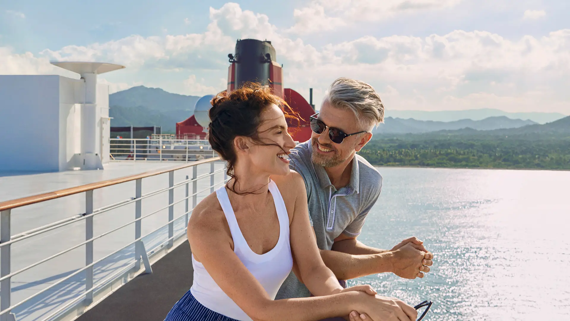 A Couple on a Cunard Ship