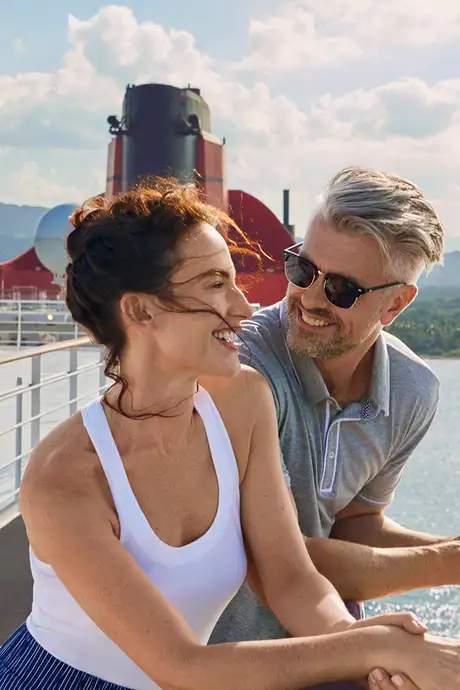 A Couple on a Cunard Ship