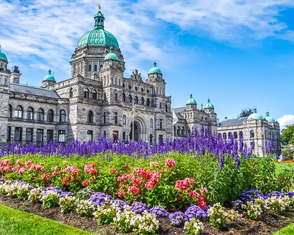 A View of a Parlament Building in Victoria, British Columbia, Canada