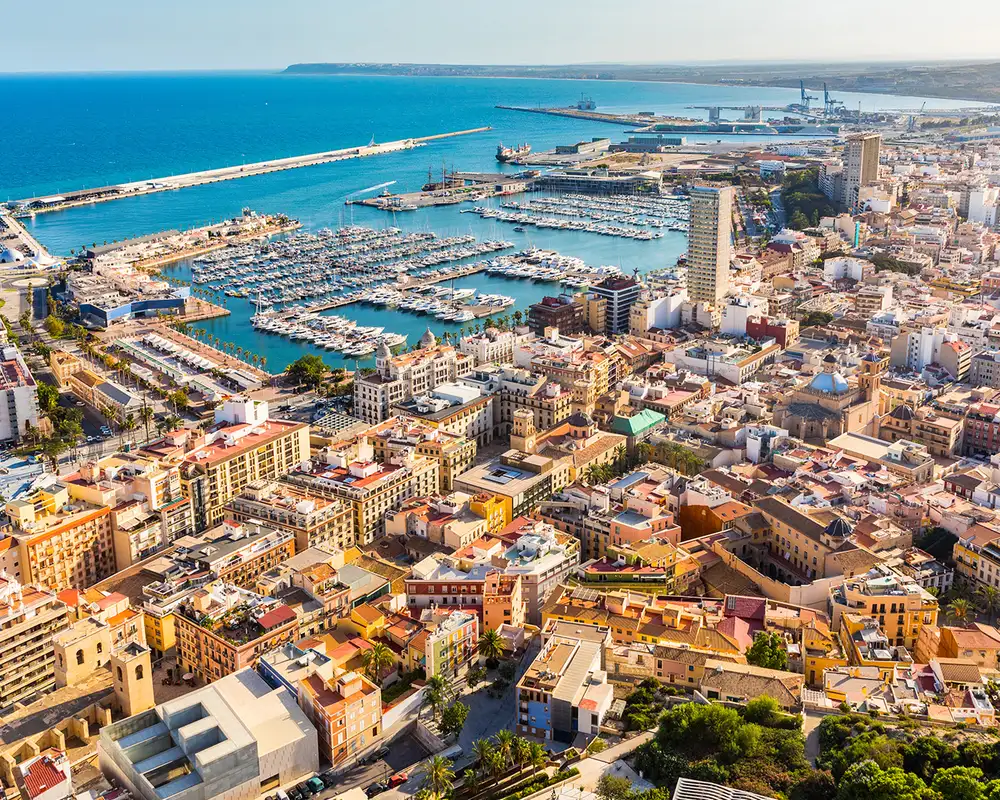 An Aerial View of Alicante, Spain
