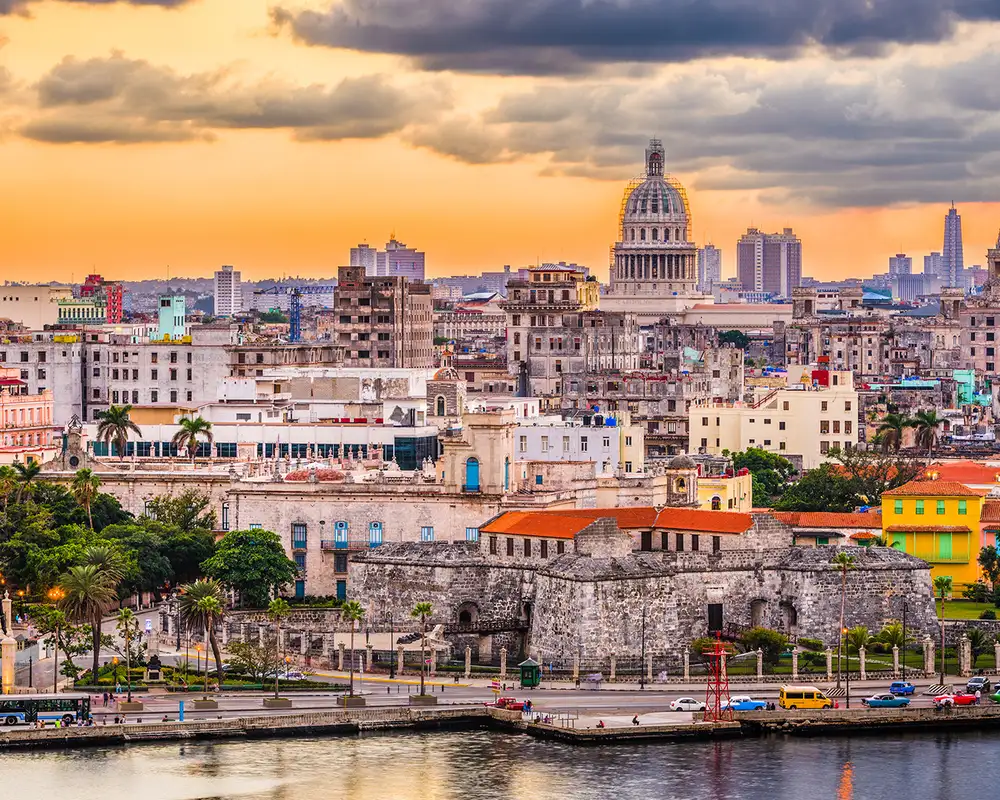 An Aerial View of the Skyline of Havana, Cuba