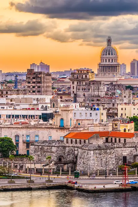 An Aerial View of the Skyline of Havana, Cuba