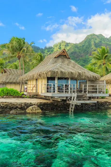 Seaside huts in Papeete