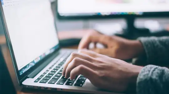 A Person using a laptop