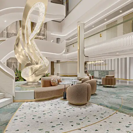 A View of the Atrium in the Oceania Sonata