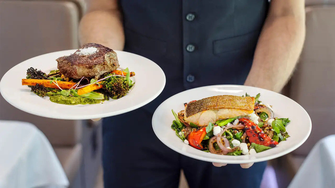 Food served on the Rocky Mountaineer