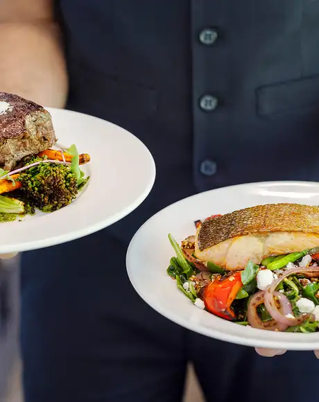 Food served on the Rocky Mountaineer