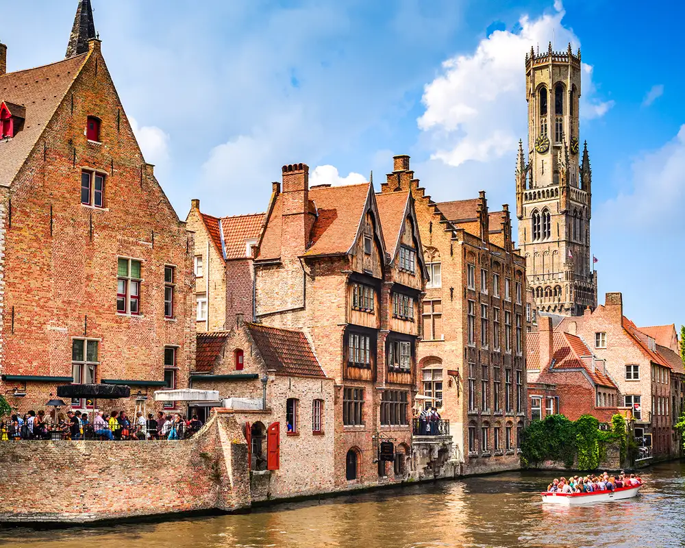 A view of a river in Bruges