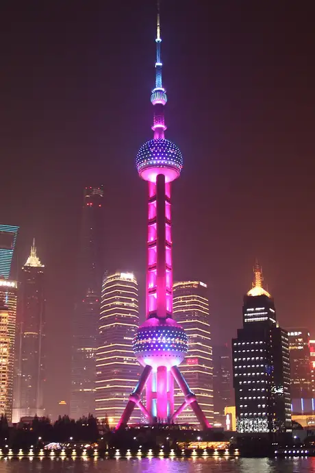 The Shanghai Skyline at night