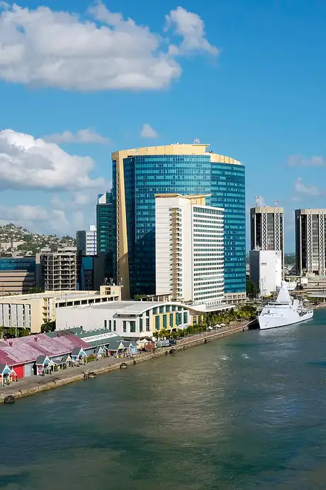 A View of the skyline of the Port of Spain