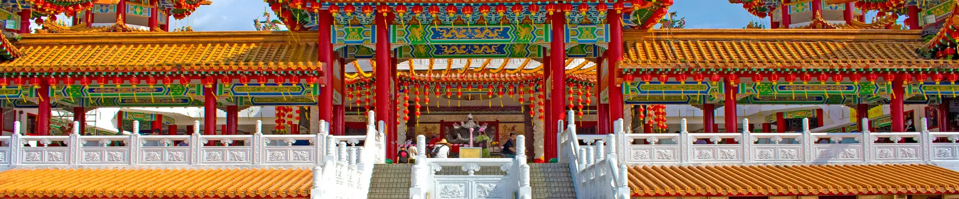An Image of a colourful Asian Temple