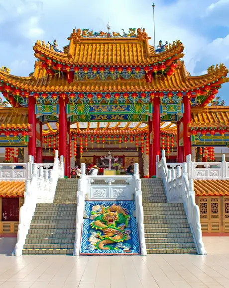 An Image of a colourful Asian Temple