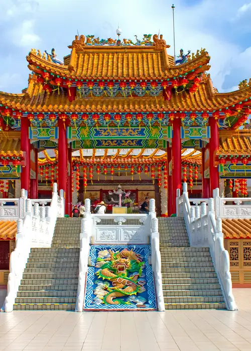 An Image of a colourful Asian Temple