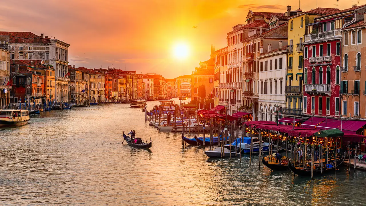 An image of a Grand Canal in Venice, Italy