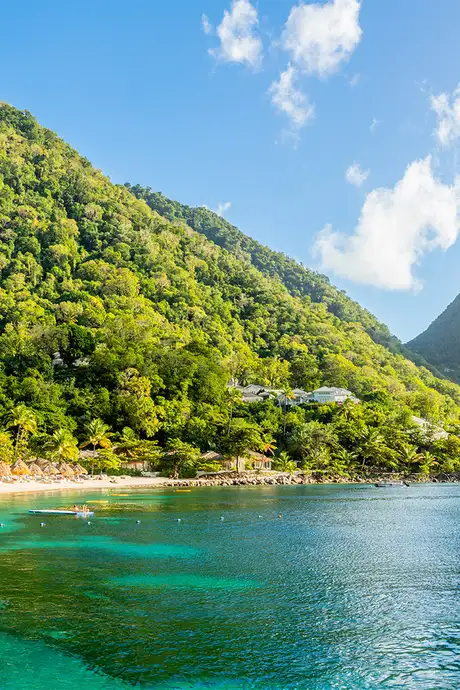 A View of hills in St Lucia