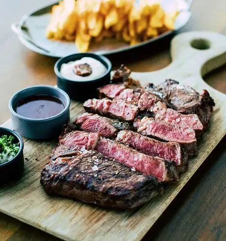 A steak meal
