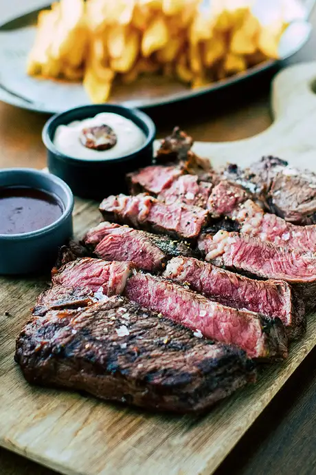 A steak meal
