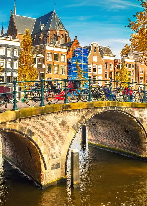 A Bridge over a River in Amsterdam
