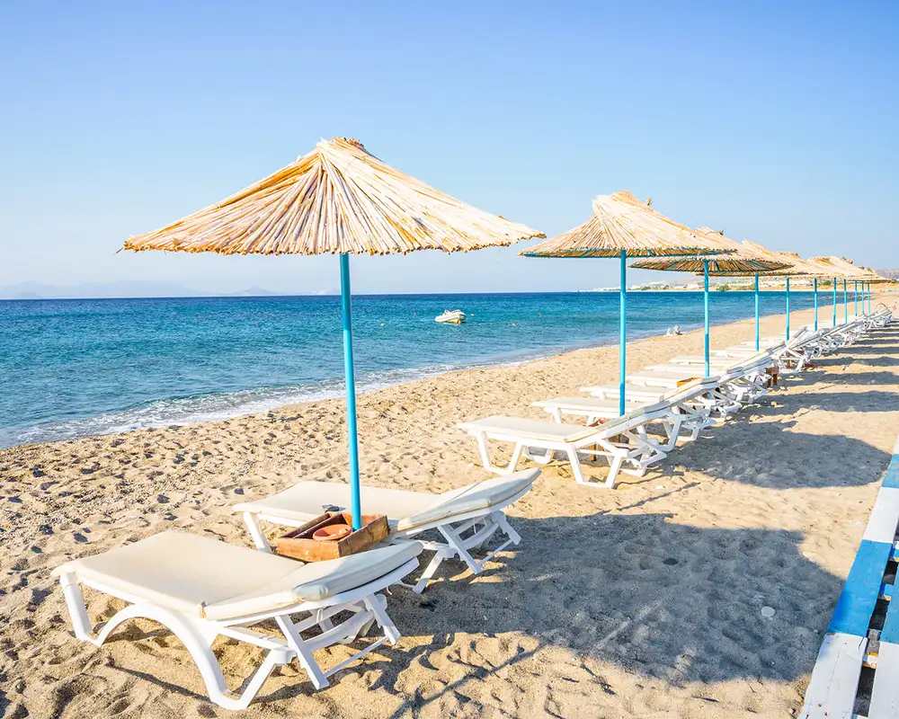 A beach on the coast of Kos