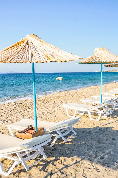 A beach on the coast of Kos