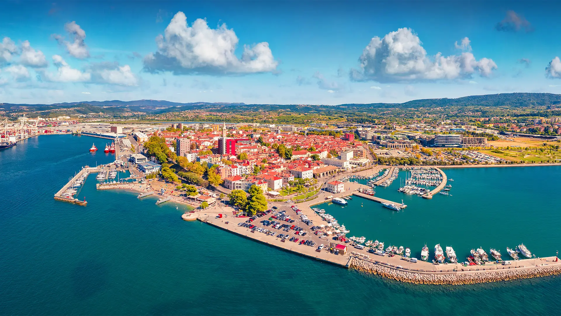 An Aerial view of Koper, Slovenia