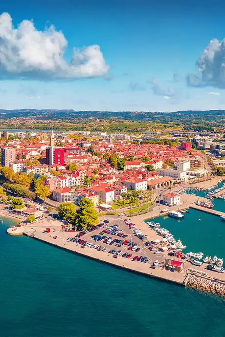 An Aerial view of Koper, Slovenia