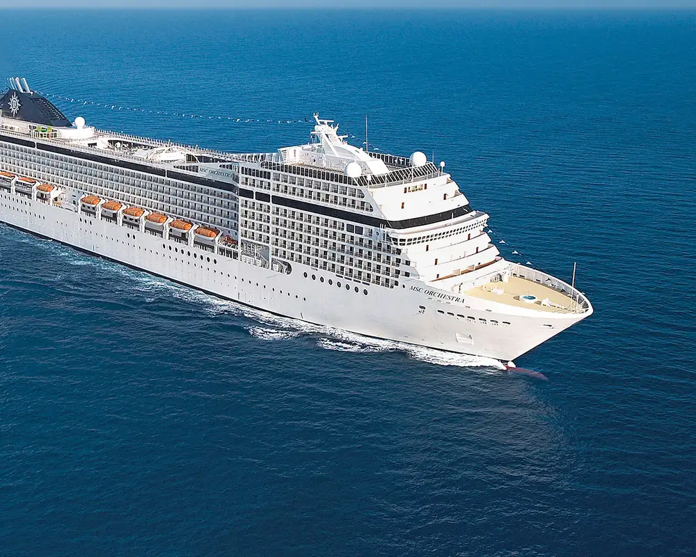 The MSC Orchestra at sea