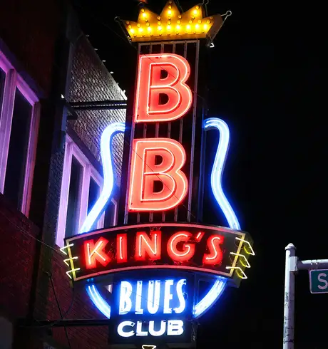 The Neon sign for BB King's Blues Club