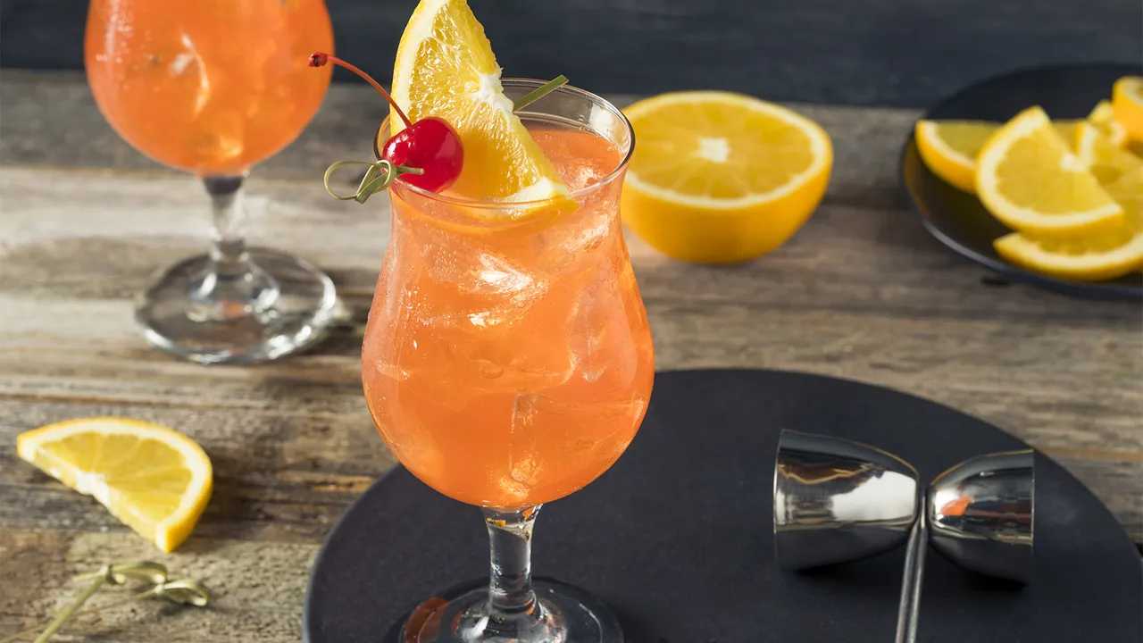 An orange drink