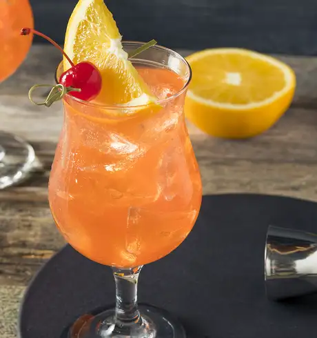 An orange drink