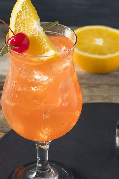 An orange drink